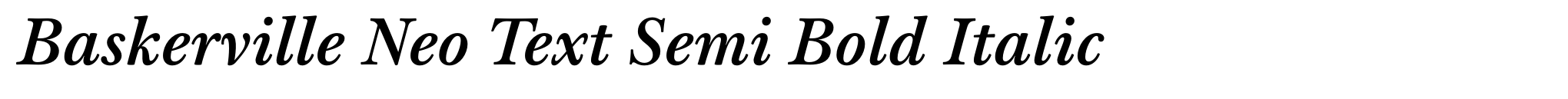 Baskerville Neo Text Semi Bold Italic image